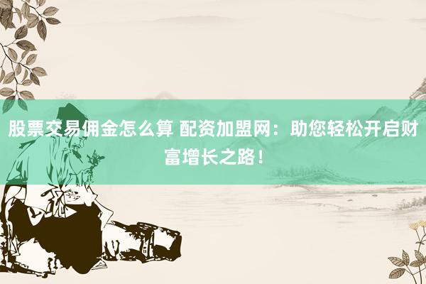 股票交易佣金怎么算 配资加盟网：助您轻松开启财富增长之路！