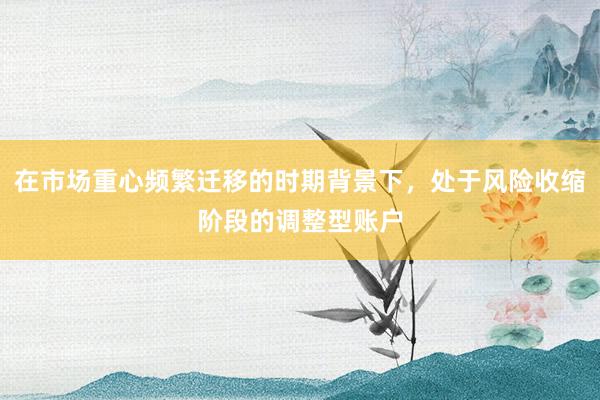 在市场重心频繁迁移的时期背景下，处于风险收缩阶段的调整型账户