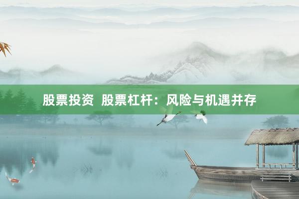 股票投资  股票杠杆：风险与机遇并存