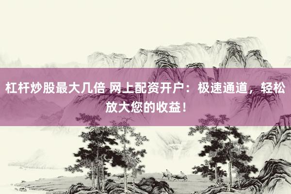 杠杆炒股最大几倍 网上配资开户：极速通道，轻松放大您的收益！