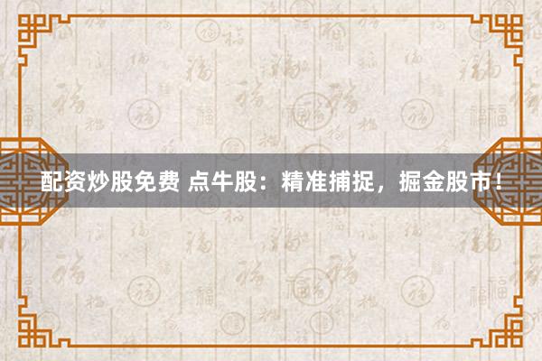 配资炒股免费 点牛股：精准捕捉，掘金股市！